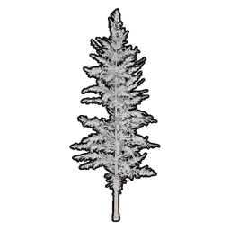 仿真积雪树木A